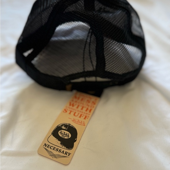 Von Dutch Orange and Black Leopard Print Hat - Picture 2 of 3